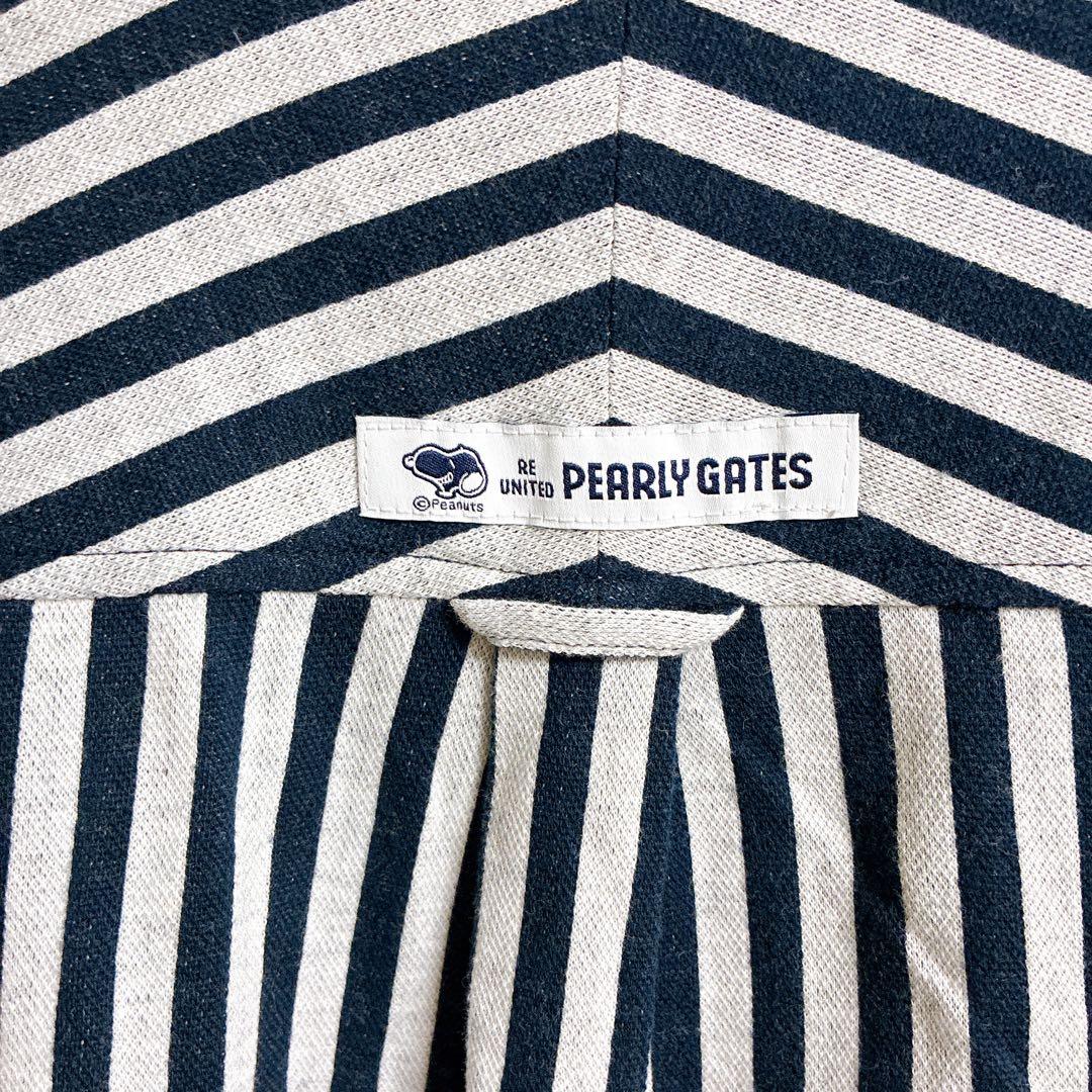 パーリーゲイツ　スヌーピー　ストライプ　長袖　シャツ　PEARLY GATES