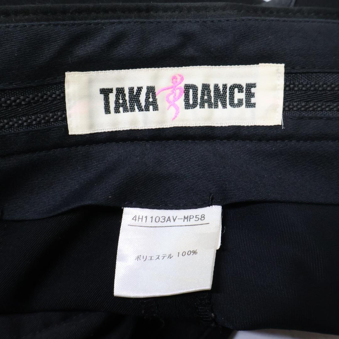 【日本製 社交ダンス衣装】ブラック TAKADANCE スラックス パンツ 黒