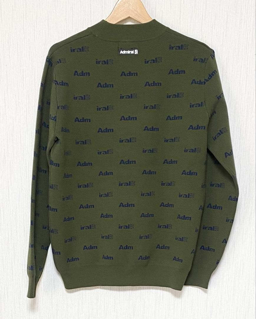新品 アドミラル ゴルフ ロゴツイーディー クルーセーター 定価18150円