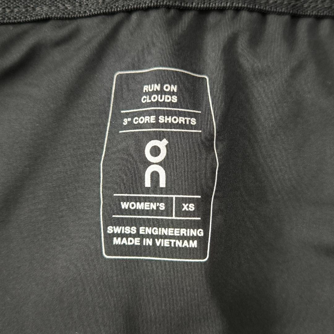On Running 3\" Core Shorts ランニングショーツ XS 黒