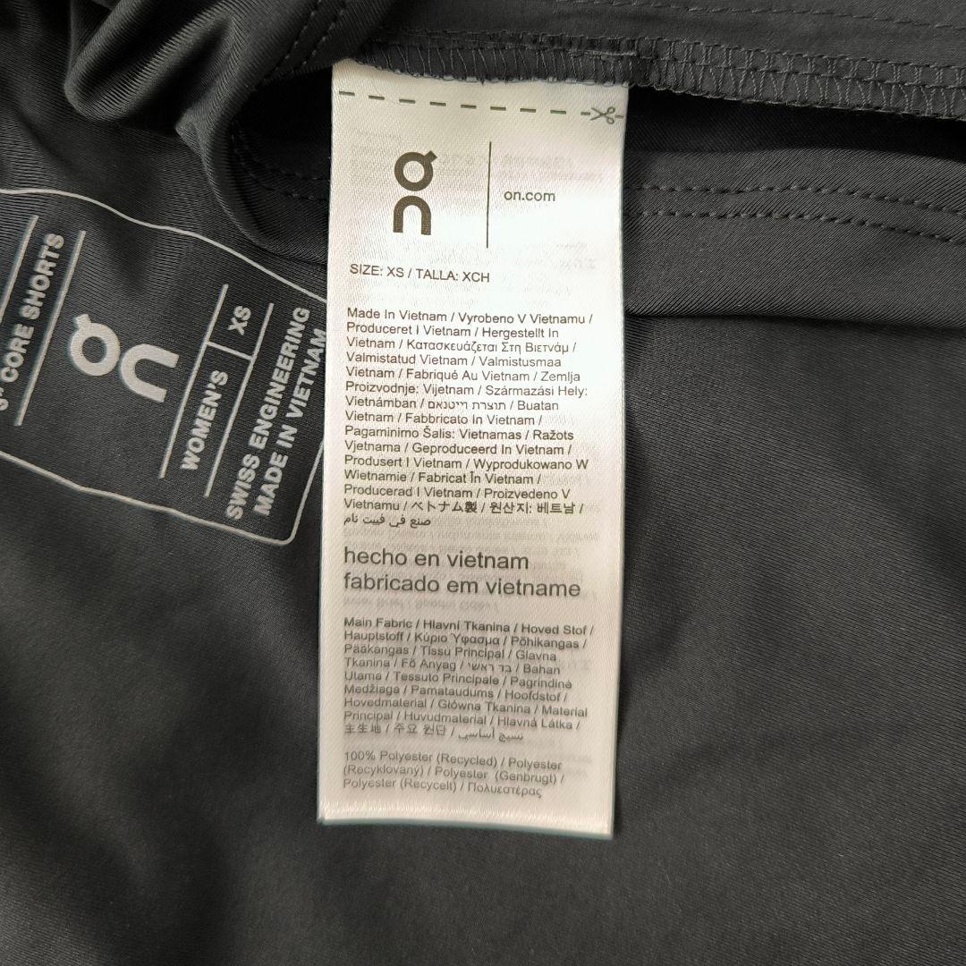 On Running 3\" Core Shorts ランニングショーツ XS 黒