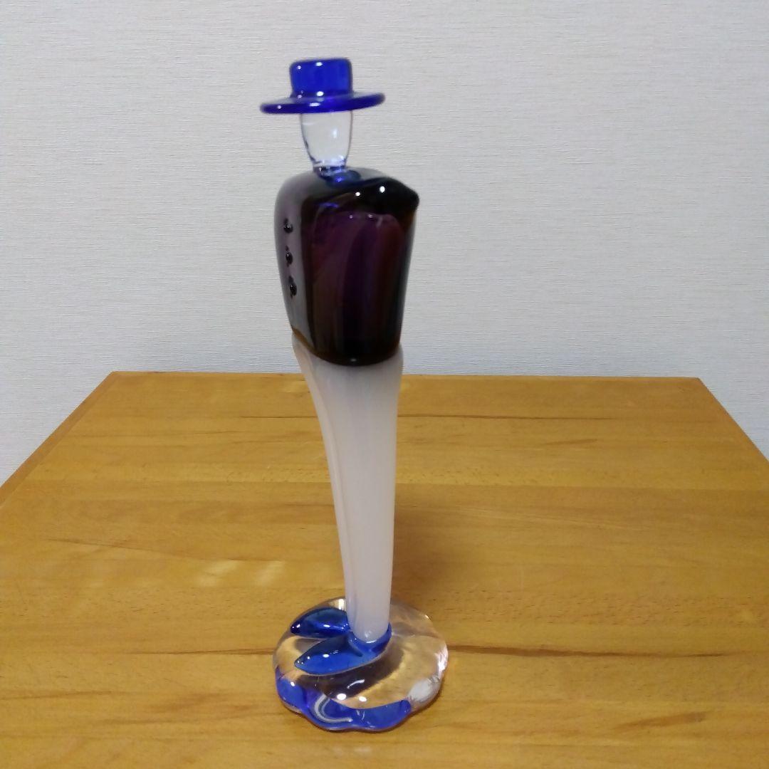 手作りガラス　人型置物　マルティグラス