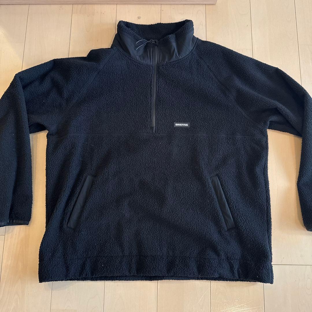 ブリーフィングゴルフ　ハーフジップフリース　黒　XL