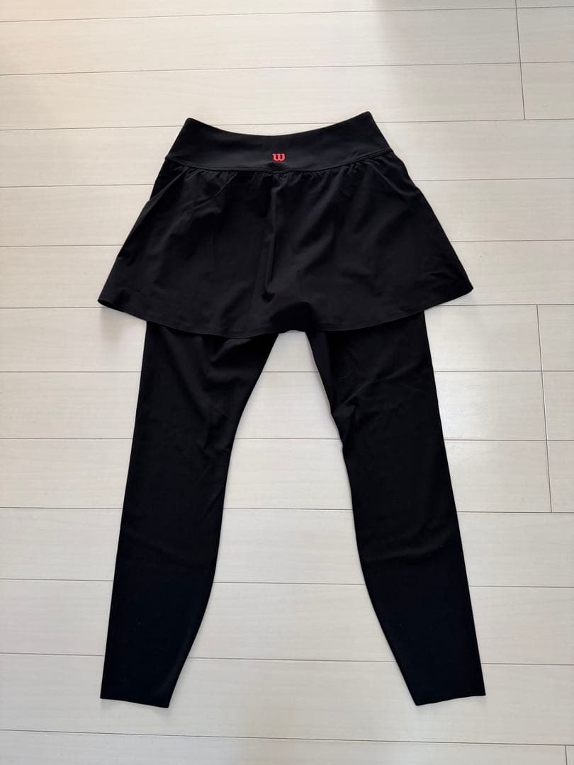 Wilson W SLICESKIRT TIGHT ブラック/インフラレッド S