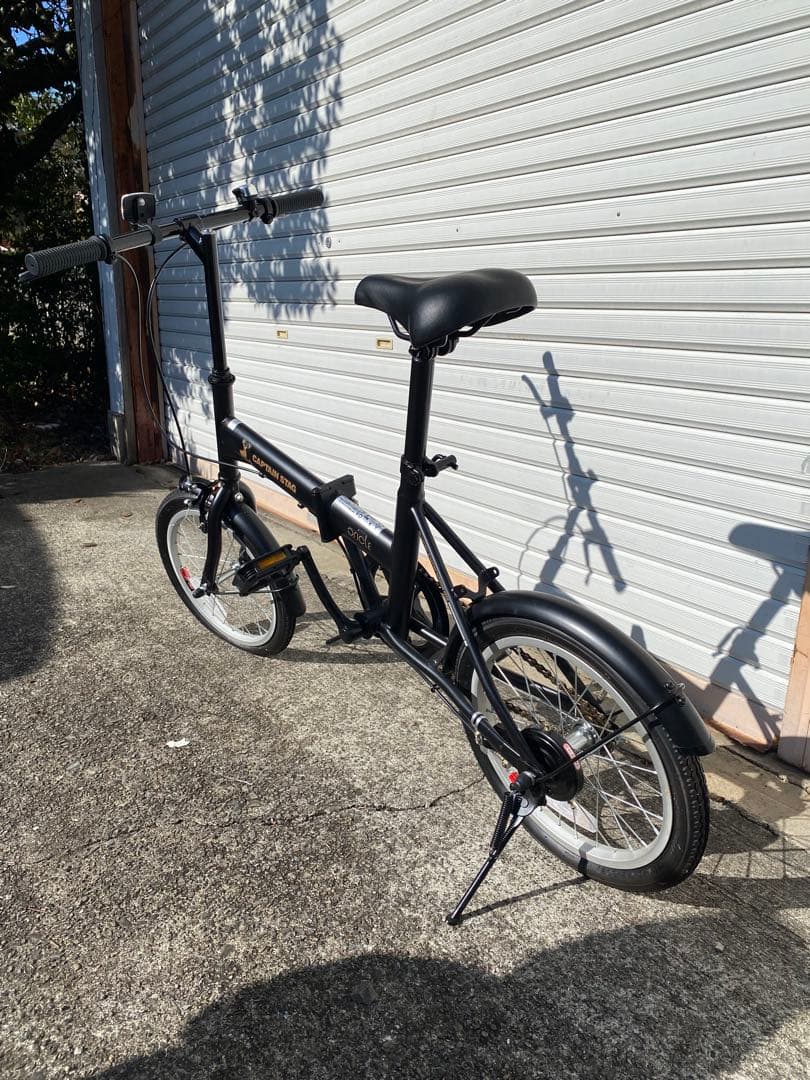 キャプテンスタッグ　折りたたみ自転車　ブラック