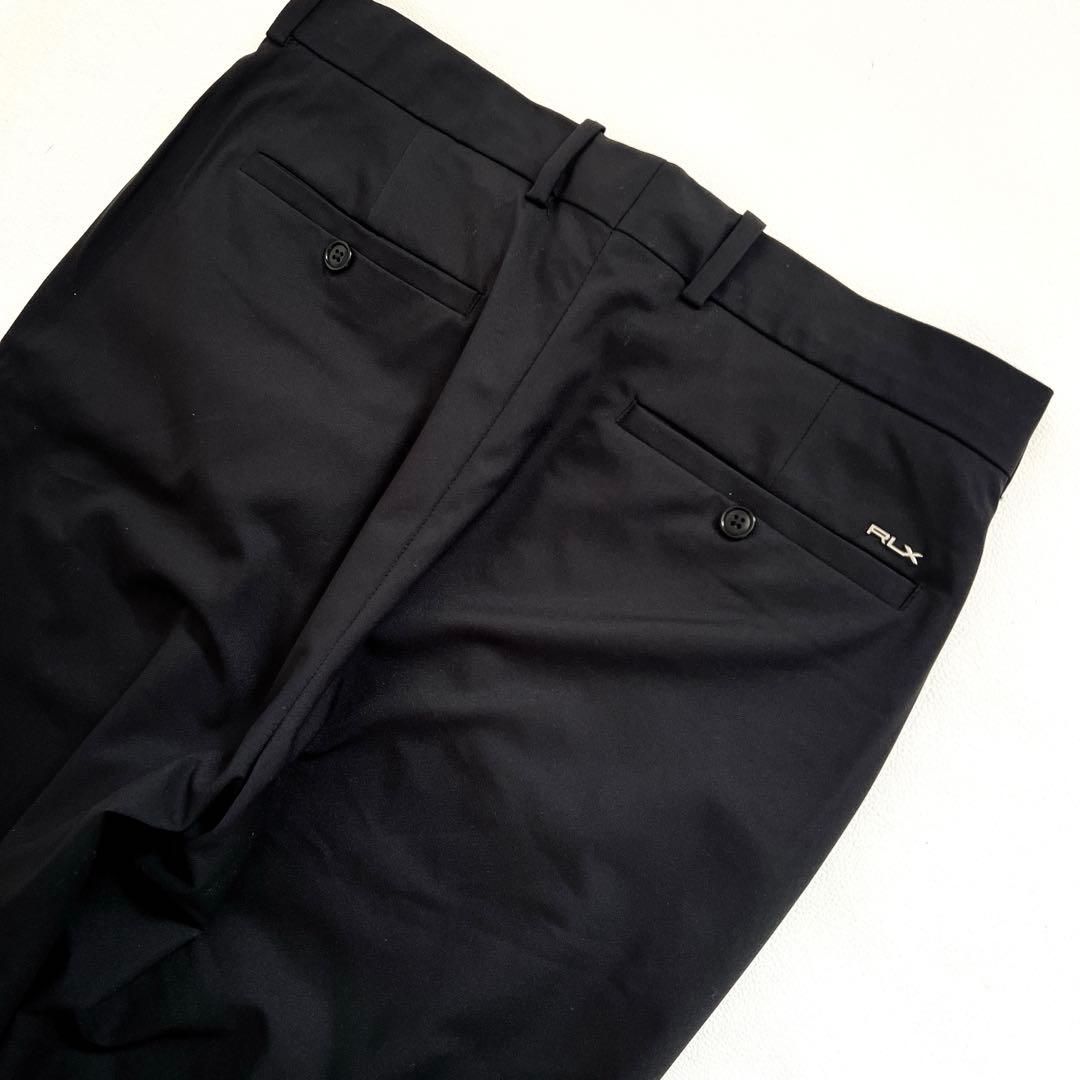 【美品✨メタルロゴ】RLX ラルフローレン ゴルフパンツ XLサイズ ブラック
