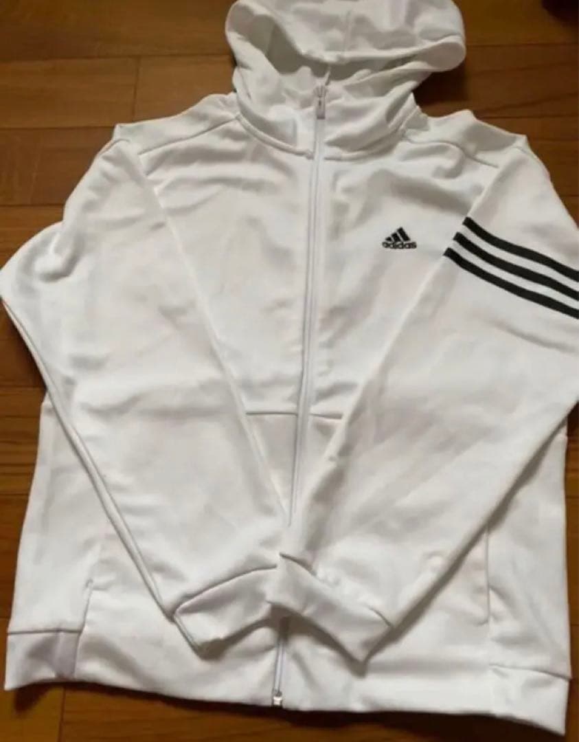 ＜adidas＞ブライトピケフルジップパーカー&パンツ　Lサイズ