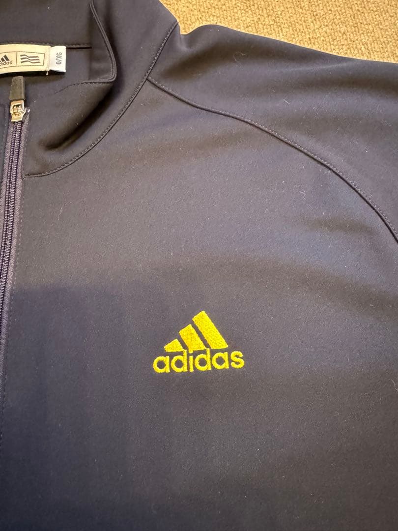 adidas ネイビー/イエロー 半袖ジャケット