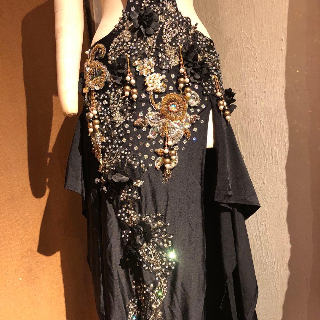 ベリーダンスドレス黒Hanan