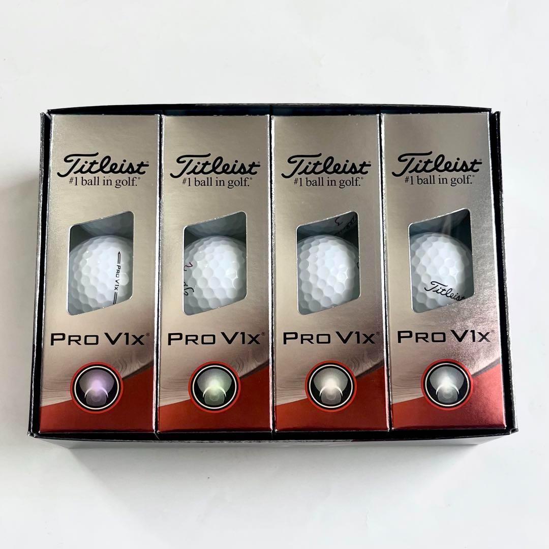 【新品】PRO V1x ホワイト Titleist ゴルフボール 1ダース