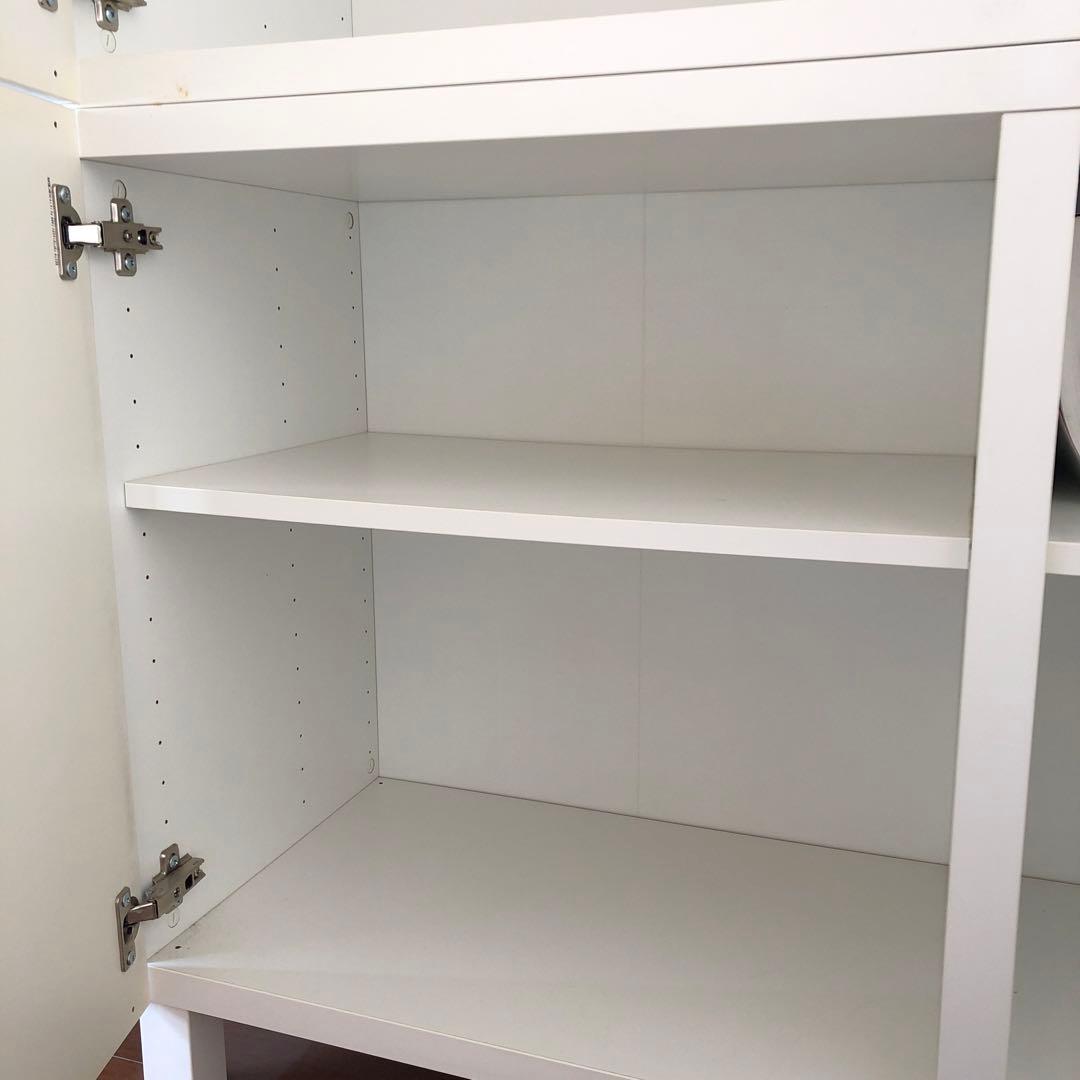 【送料込】IKEA BESTA ガラス天板付き棚