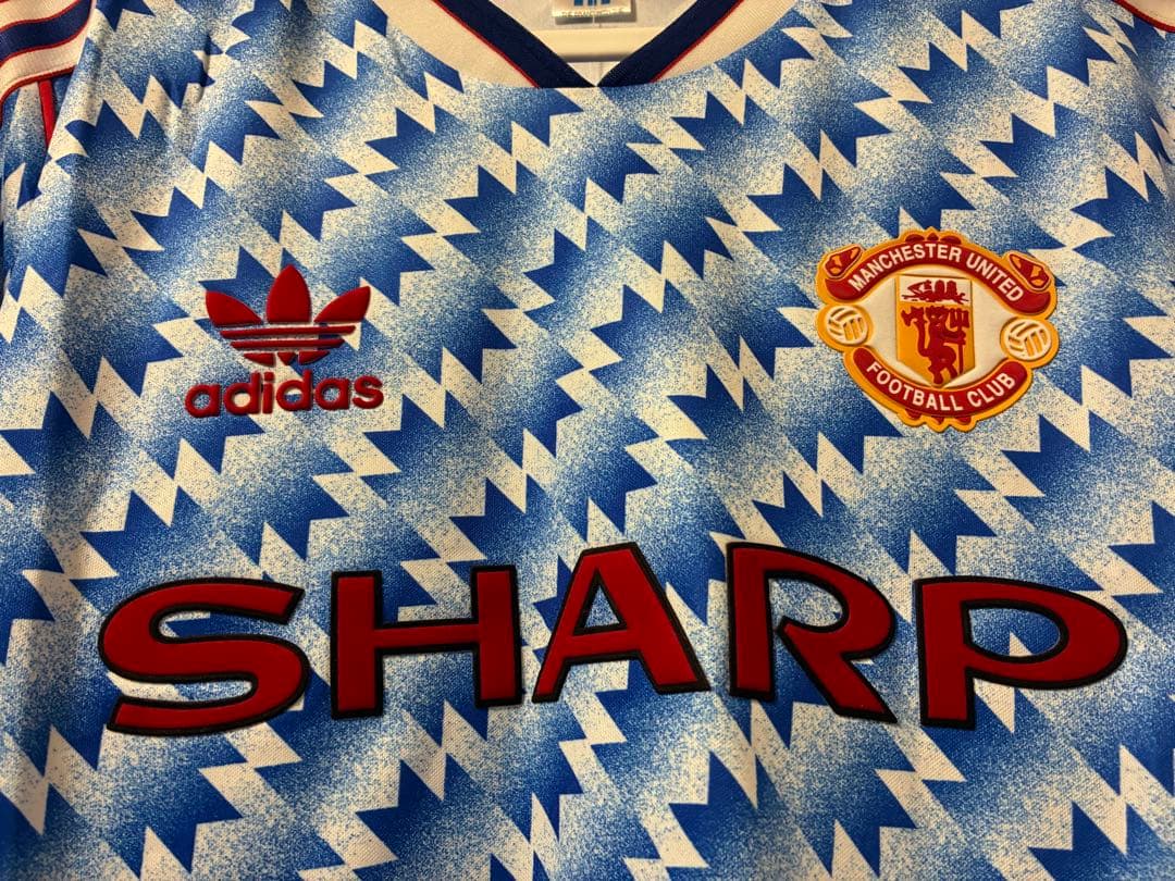 【激レア】adidas マンチェスターユナイテッド アウェイ 90-92 長袖L