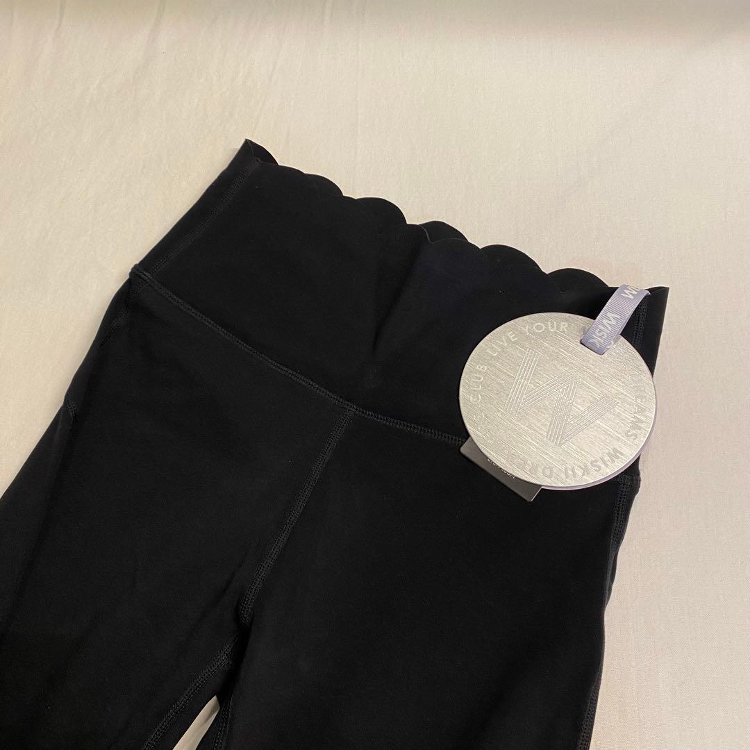 【新品】WISKII ウィスキー/ハイウエストフレアレギンス黒ブラックs