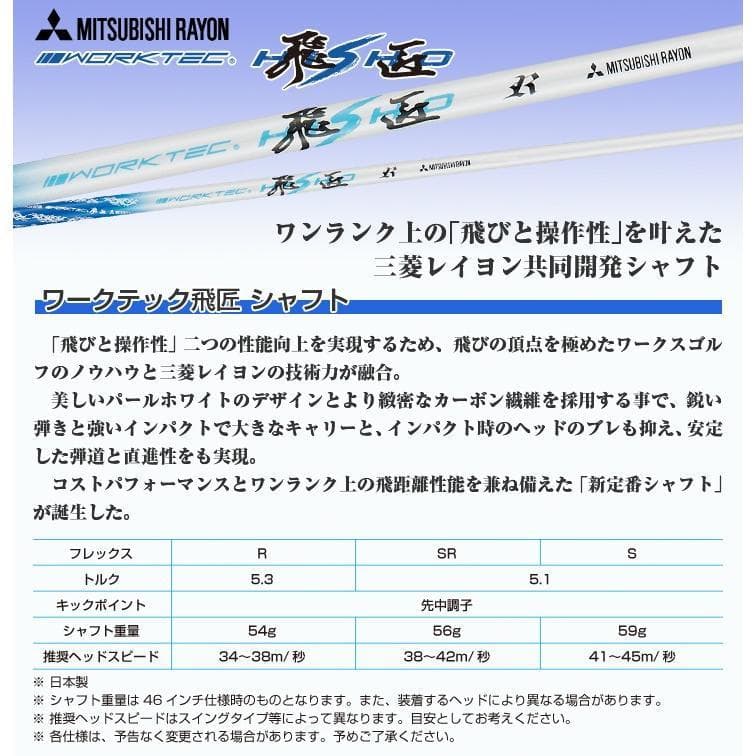 単品！高反発加工【新品】マキシマックスブラックⅡ　UT　 ワークテック飛匠