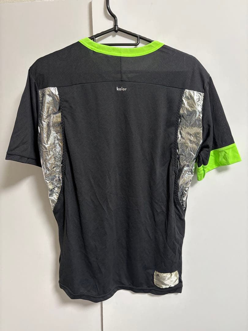 adidas by kolor シルバー箔 アシンメトリー Tシャツ アディダス