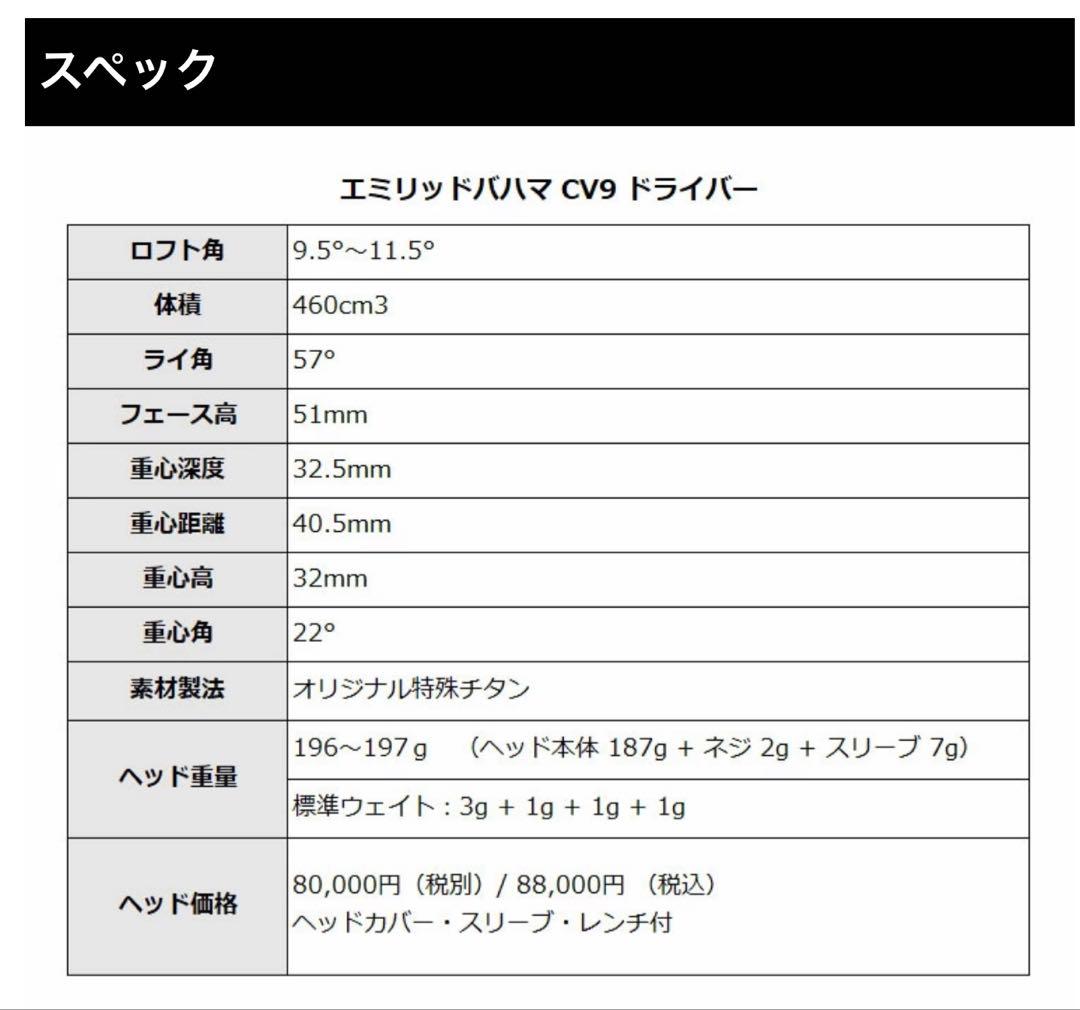 【激レア】エミリッドバハマCV9 Limited Edition OMOYAWA