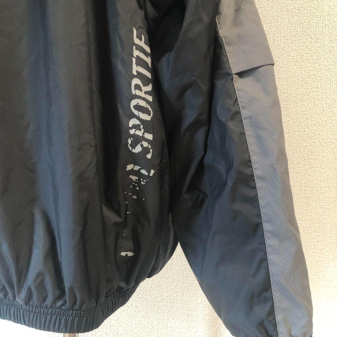 ルコックゴルフ◆ダブルジップ 2way ジャケット 裏起毛 ブラック Lサイズ