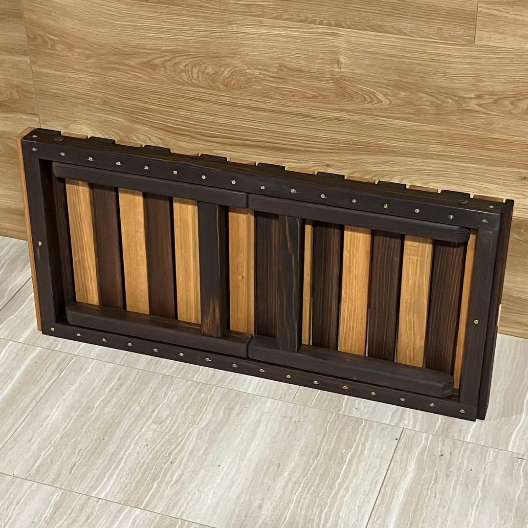 Hiro's wood worksストレートテーブル　ウォルナット×ライトオーク