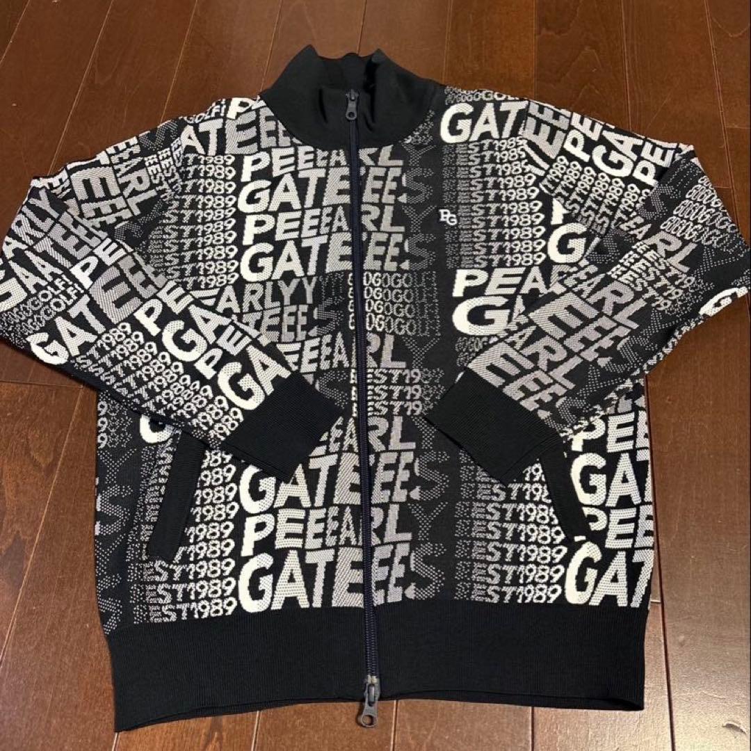 パーリーゲイツ 14GG2P光栓グラデーションロゴ柄ニットブルゾンサイズ1