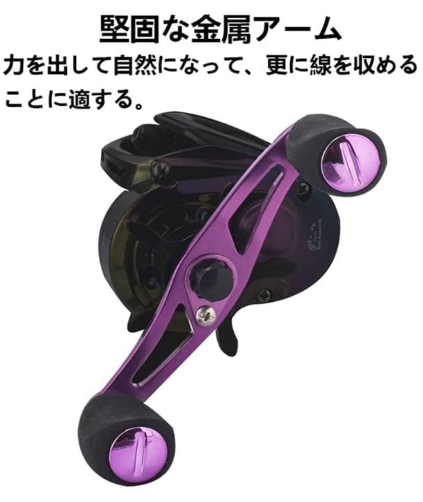 ベイトリール 釣りリール 8.1:1ギア比 19+1BBドラグ力8kg超スムーズ