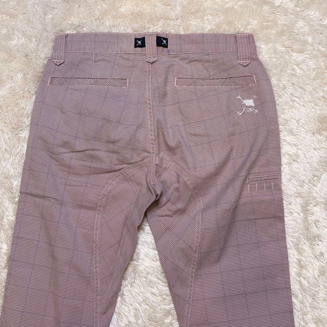 【希少】00s OAKLEY スカルロゴ 立体裁断 ゴルフ パンツ y2k 32