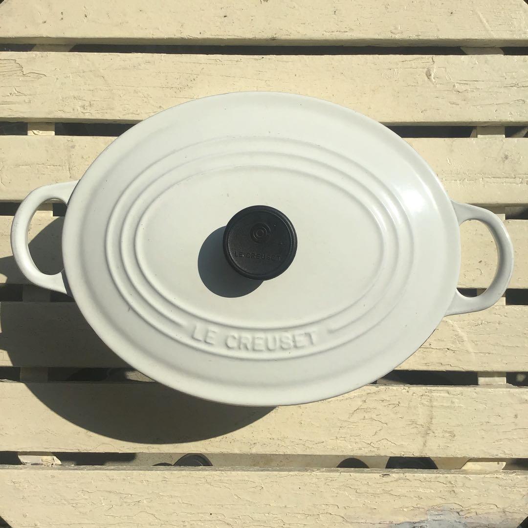 ル・クルーゼ オーバル ホワイト 両手鍋 25cm 3.2L