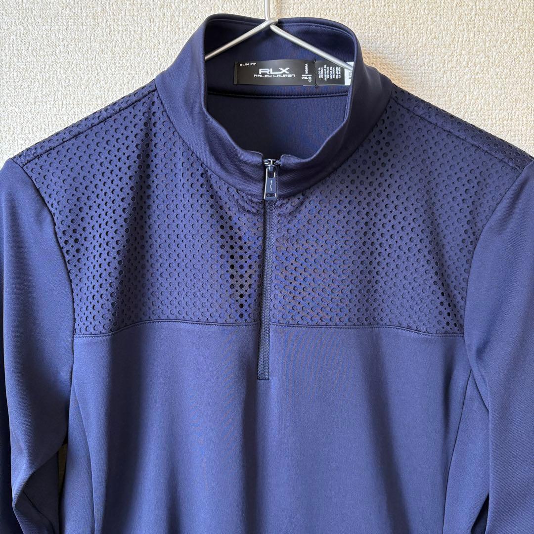 【極美品】 RLX ラルフローレン ゴルフ　ハーフジップ 紺 ストレッチ