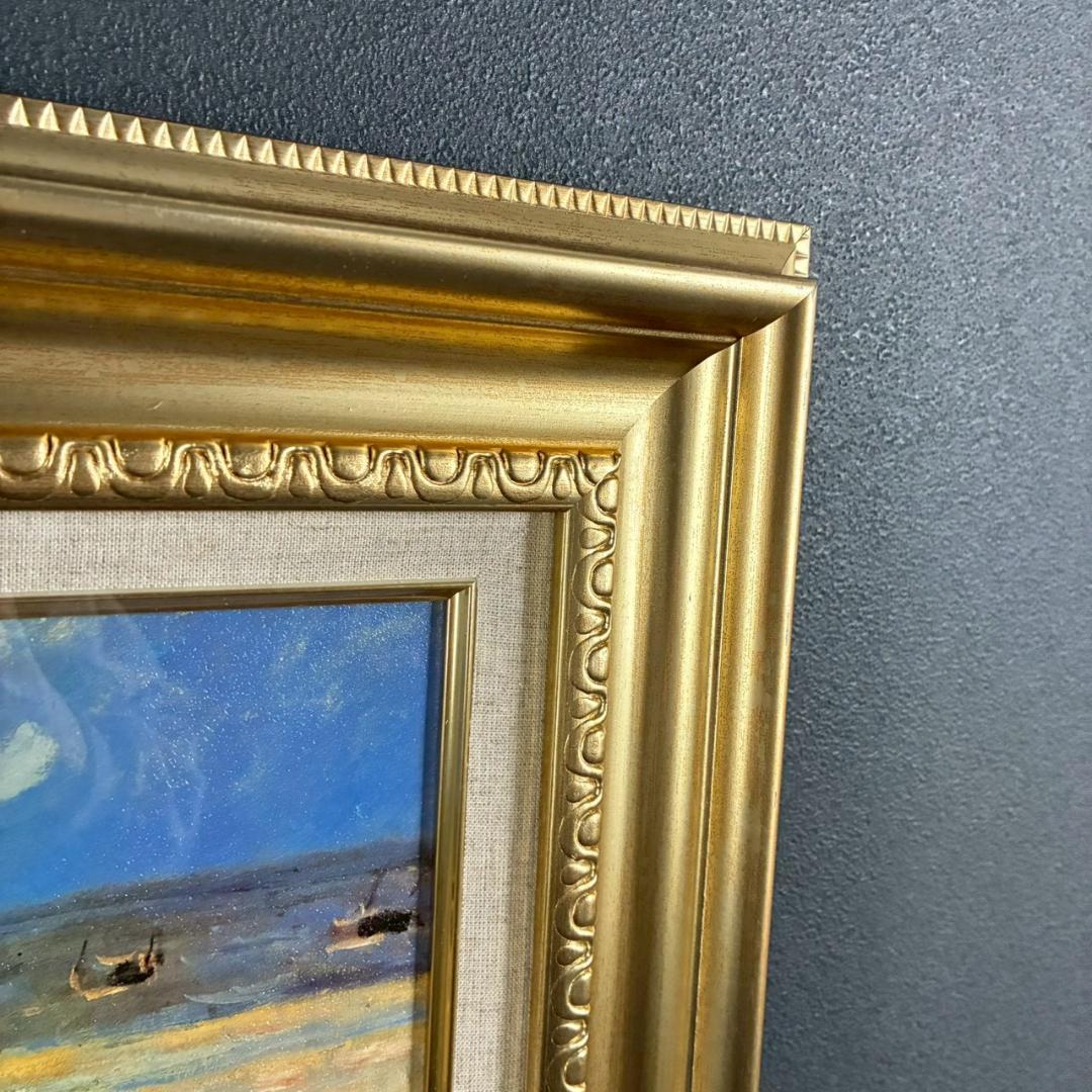 美品 クロード・モネ「ヴェトゥイユの画家の庭」複製画 豪華額装 世界の名画