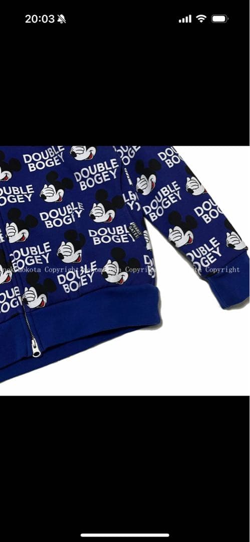 PEARLY GATES Disney ダブルボギー フード付きスウェット