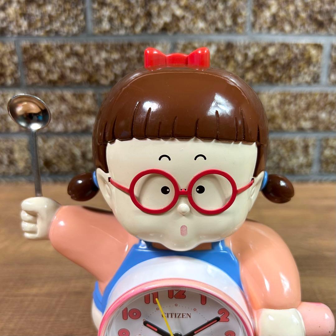 昭和レトロ おタマちゃん 女の子 おしゃべり 目覚まし時計 シチズン 置き時計