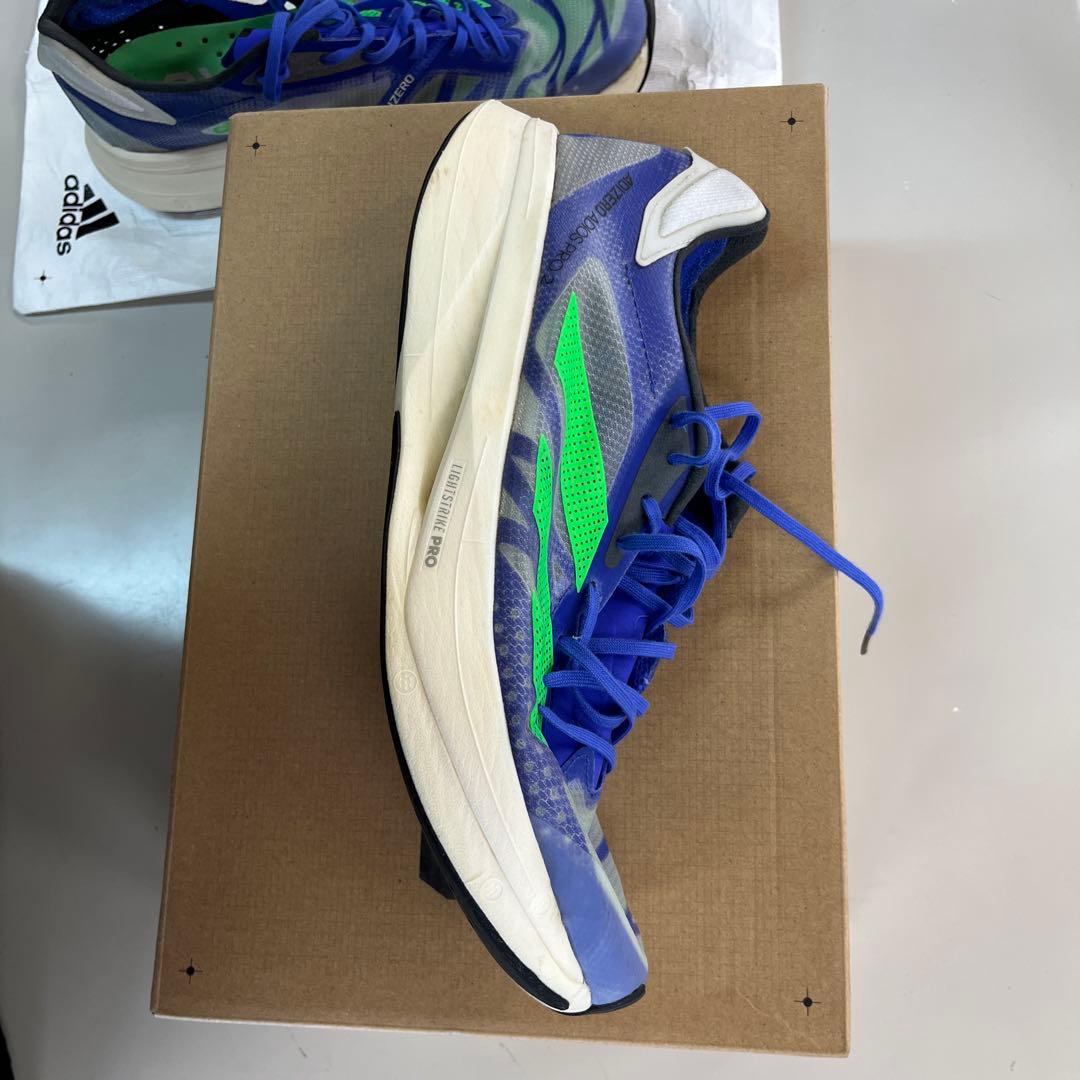 ADIZERO ADIOS PRO2青/緑 収納袋付き　　28.0cm 美品