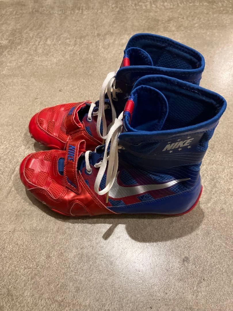NIKE ハイパーKO ボクシングシューズ ブルー/レッド 27㎝