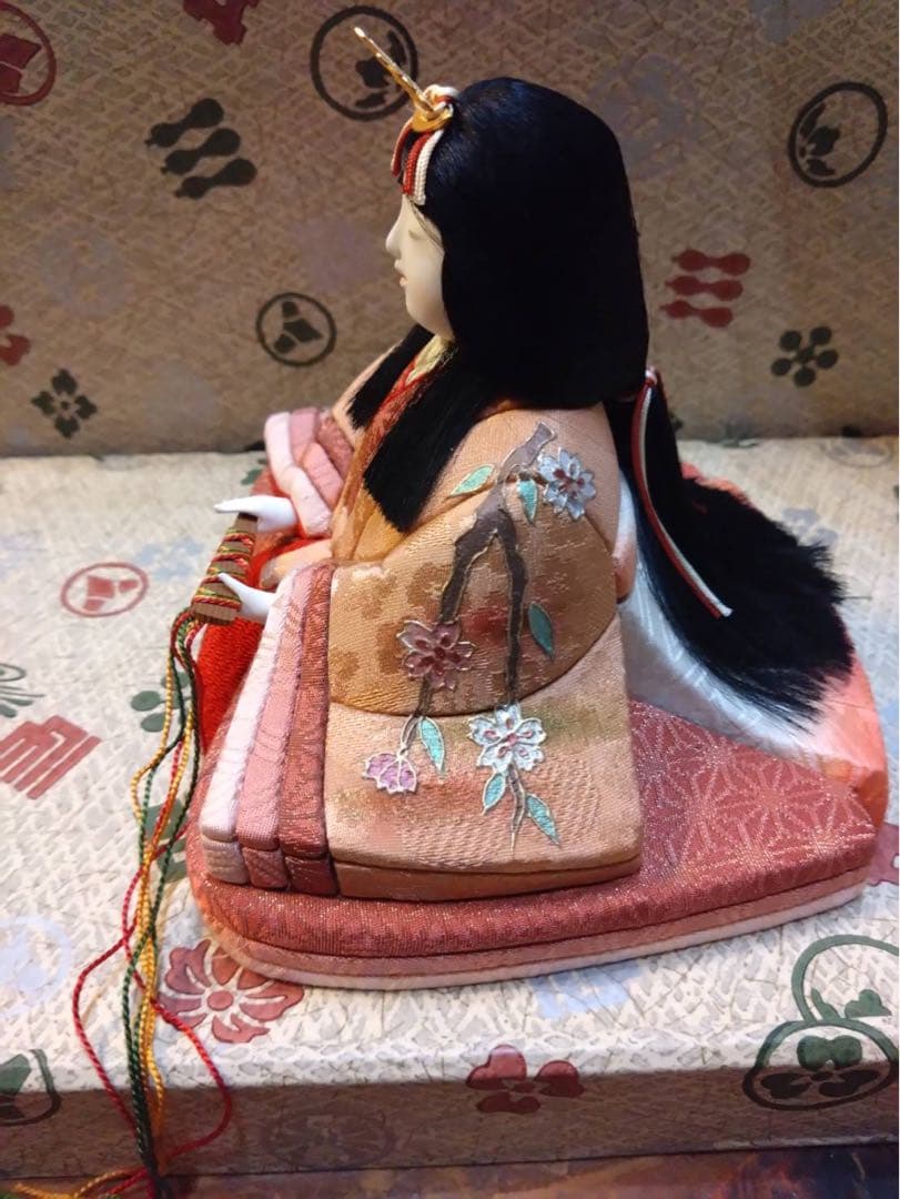 江戸木目込人形　雛人形　親王飾り　雛飾り一式　粋玉作　羽子板　匿名配送