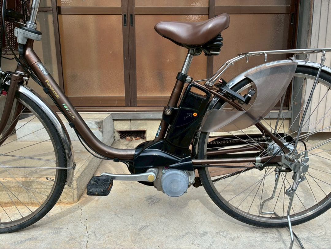 電動自転車　№8567 パナソニック ビビDX 26インチ 茶色
