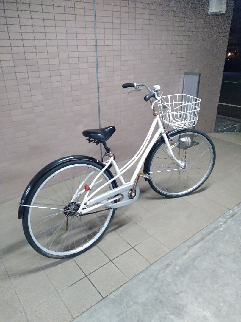 送料無料相談可！27インチ自転車！白！