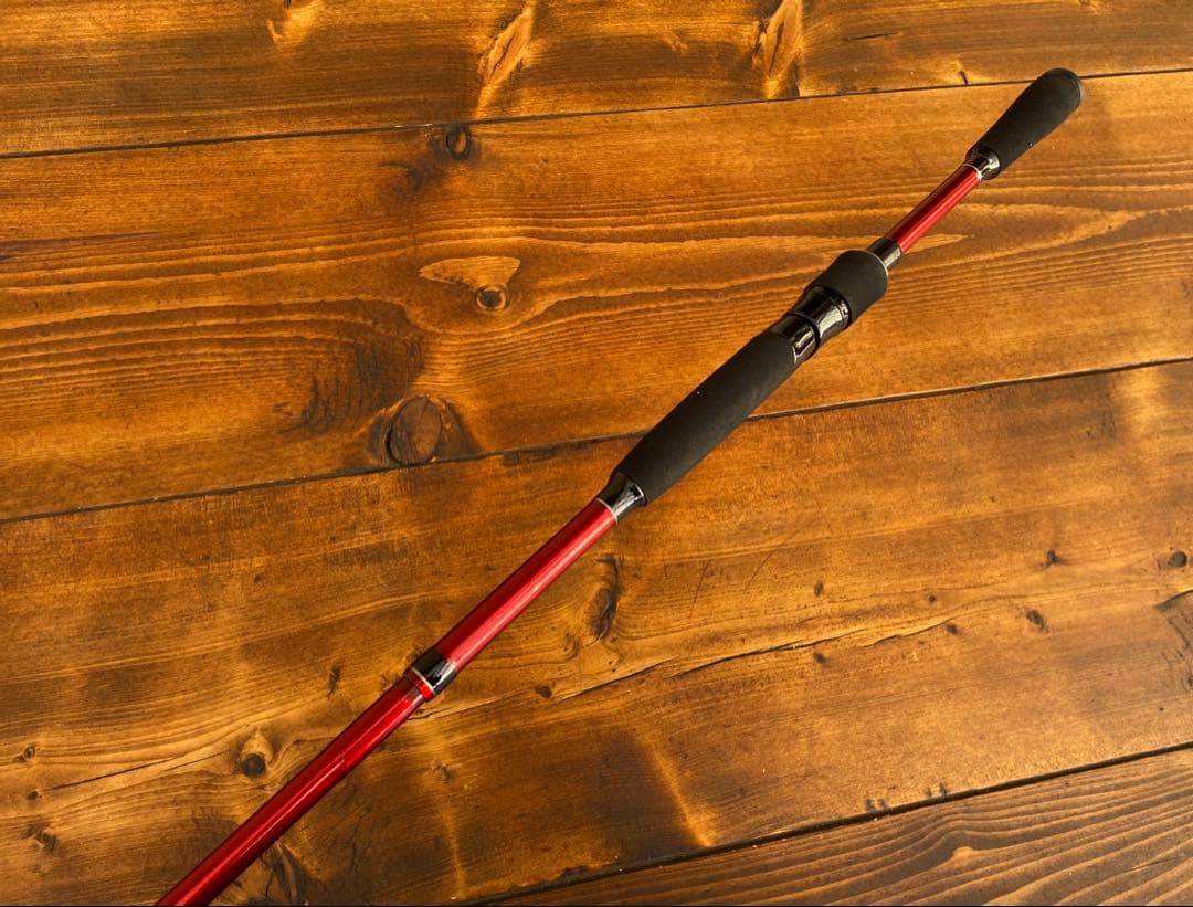 スピニングロッド　7ft 210cm パックロッド　バスロッド　EVA レッド