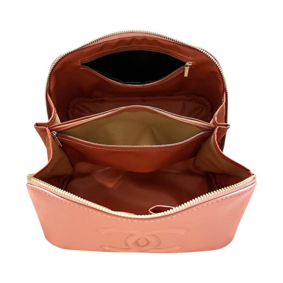 【新品未使用】 CHANEL ピンク レザー コスメポーチ