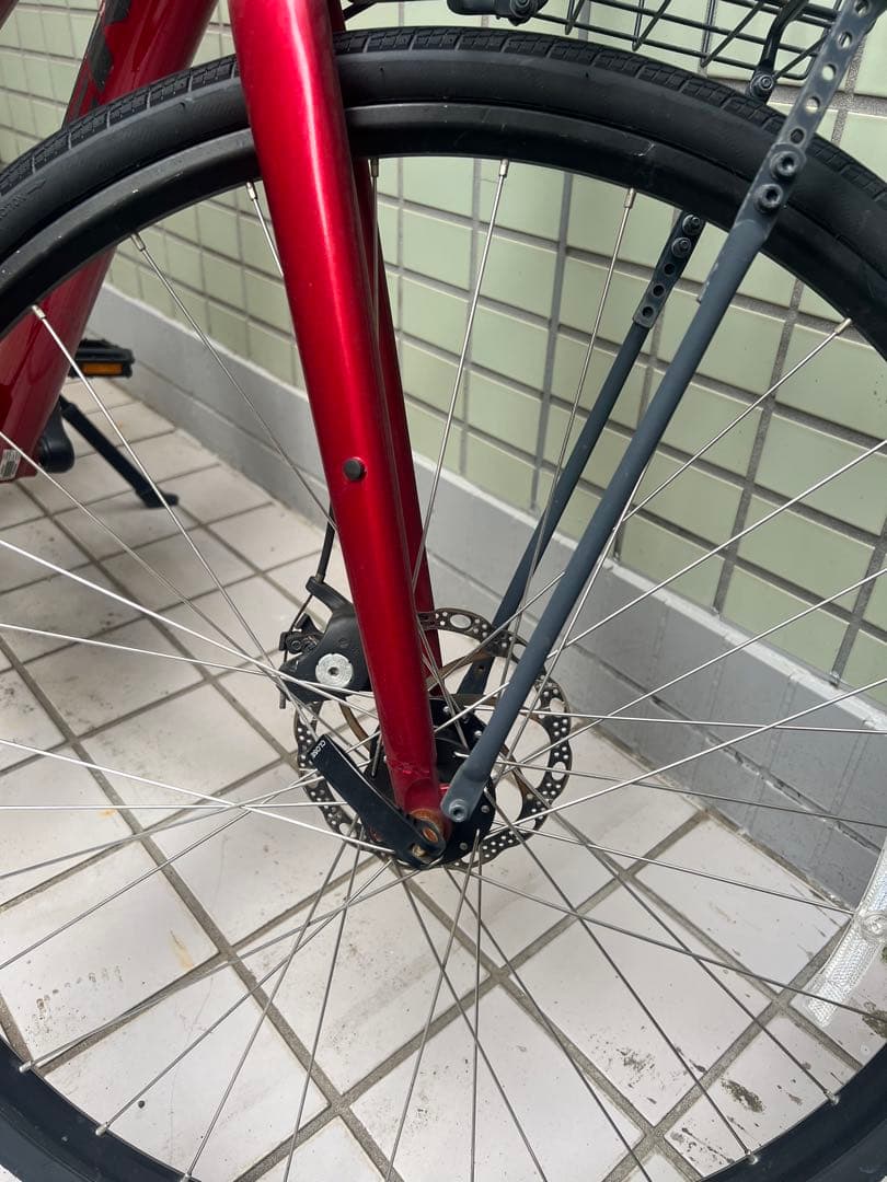 TREK FX1 2024 クロスバイク Sサイズ レッド 前カゴ付き