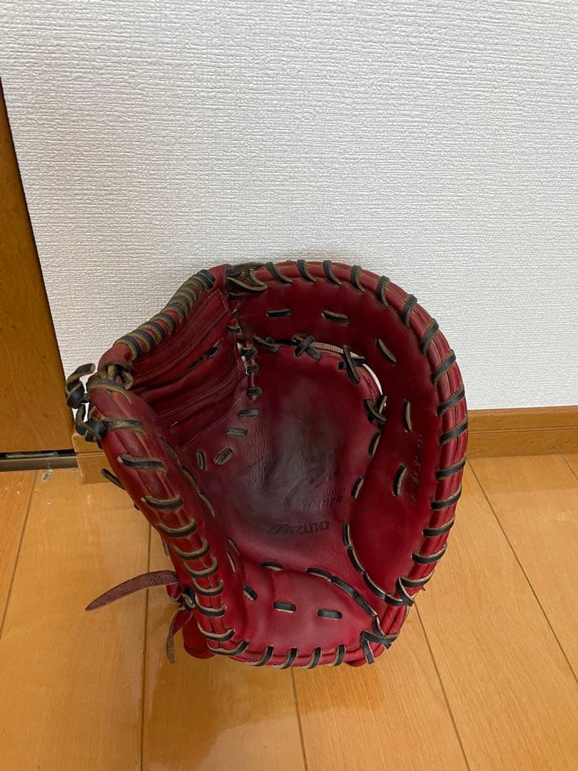ミズノプロ 軟式ファーストミット　赤黒