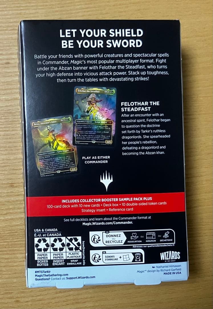 【新品未開封】mtg タルキール龍嵐録 統率者デッキ「アブザンの守り」 英語版