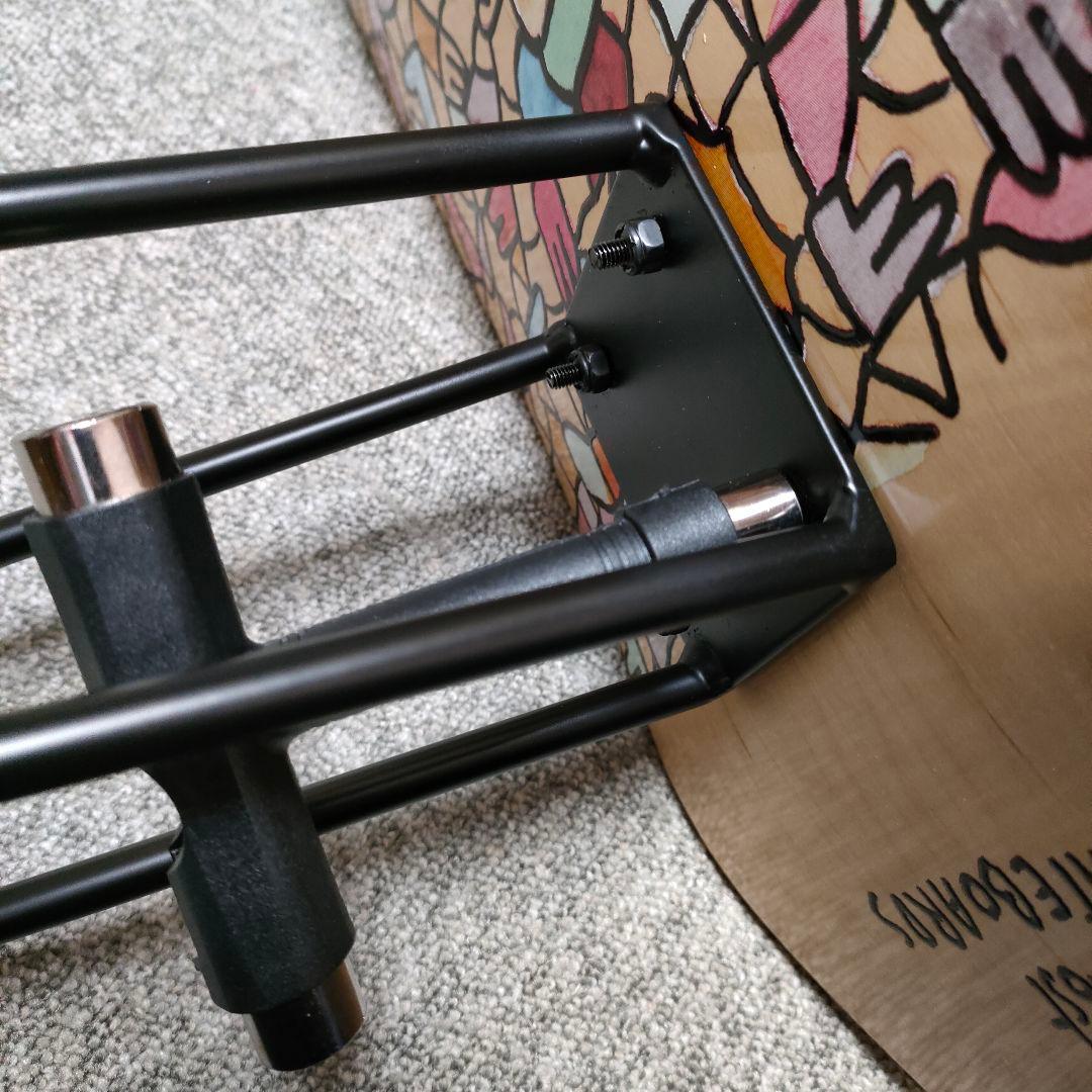 スケボースツールキット 椅子 スケートボード スツールベース 脚 黒 アイアン