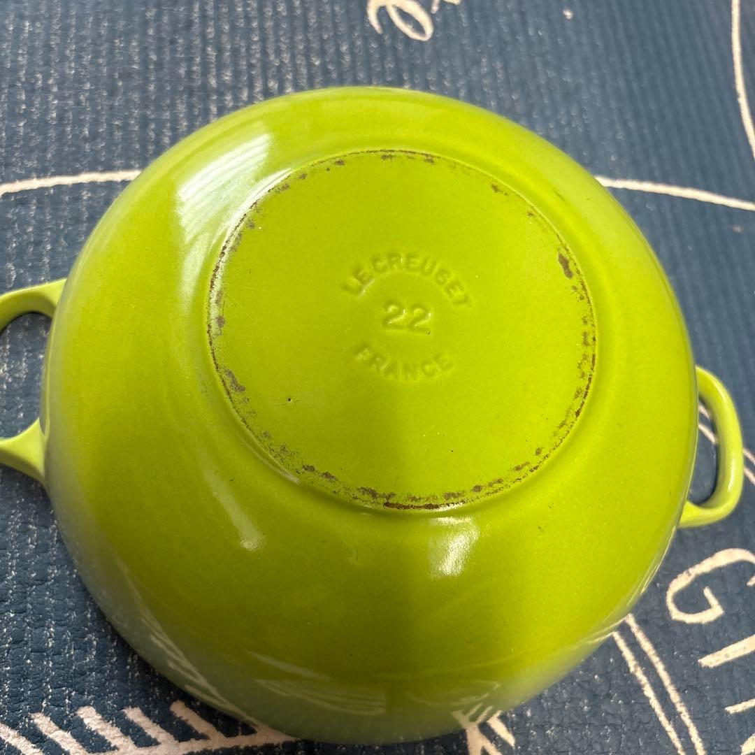 ルクルーゼ マルミット Le Creuset グリーン両手鍋 22㎝