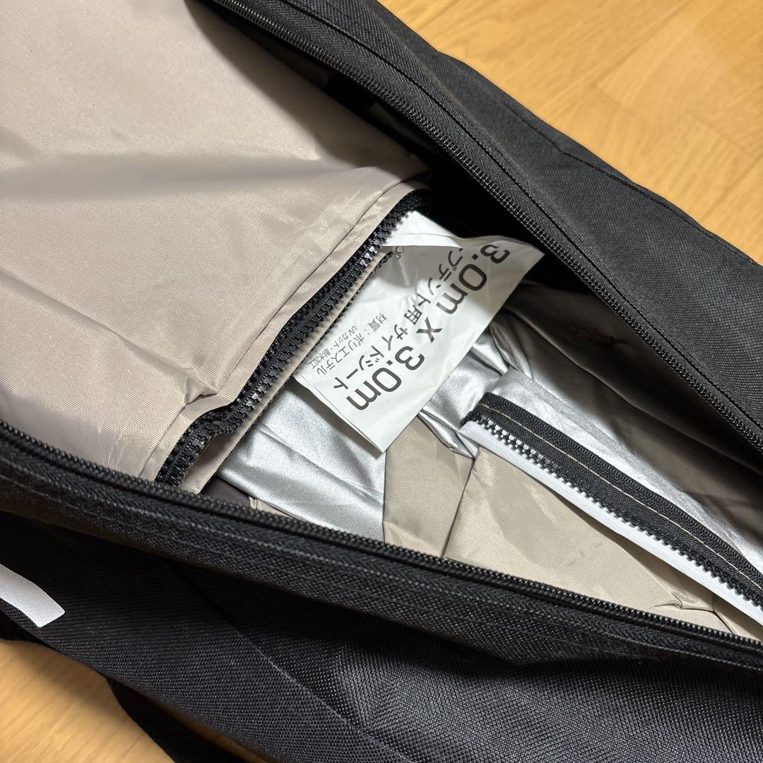 FIELDOOR ワンタッチテント 3m×3m サイドシート2枚・収納バッグ付