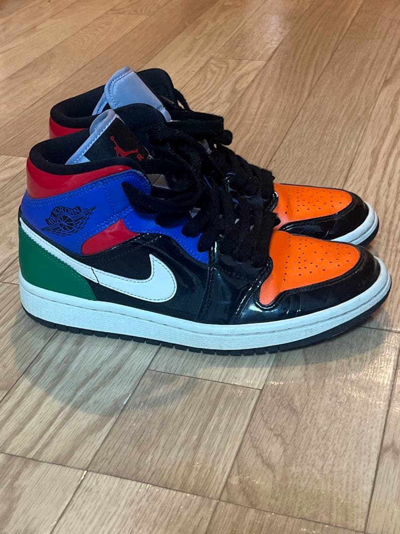 シューズ(女性用) Nike WMNS Air Jordan 1 mid Patent Blend