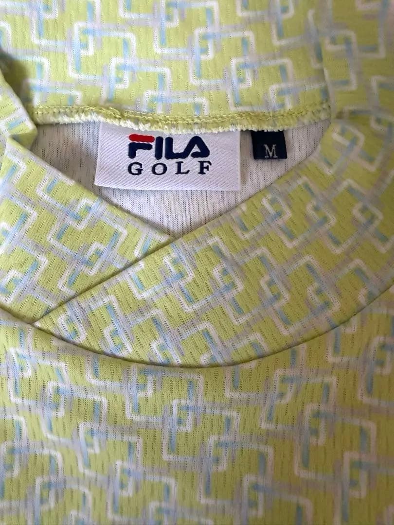 【美品】FILA ゴルフウェア　ライトグリーン プリント ワンピース