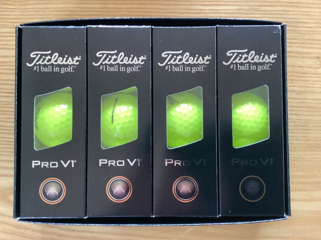 タイトリストPro V1 ゴルフボールイエロー　マーカー付き