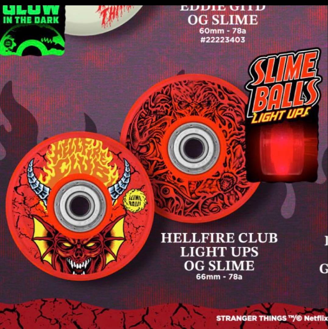 スケートボード STRANGER THINGS SLIM BALLS 66mm 78a
