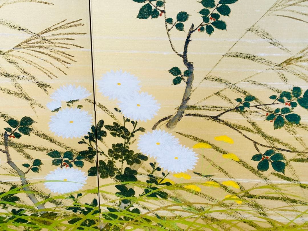 日本画 屏風 160cm x 50cm