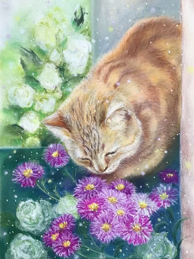 blue Cosmo 絵画アート原画　パステル画