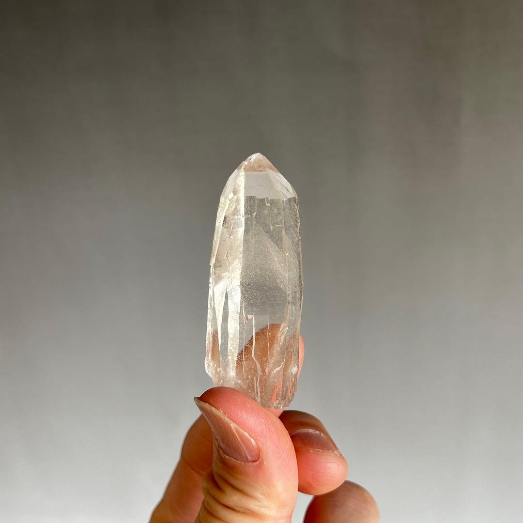 超レア　ガネーシュヒマール産　ホワイトファントム付クリスタル　ポイント水晶　3
